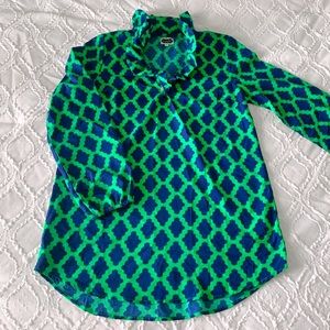 Mud Pie Emerald Green + Navy Tunic